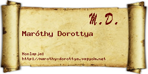 Maróthy Dorottya névjegykártya
