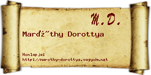 Maróthy Dorottya névjegykártya