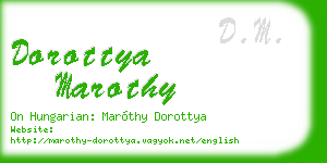 dorottya marothy business card